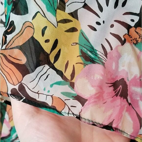 Onessize Lane Bryant Floral Tasseled Scarf Ruana - Picture 9 of 9